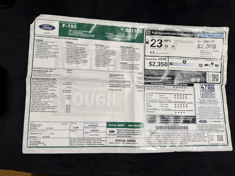 2024 Ford F-150 Hybrid for sale in New Providence, New Jersey
