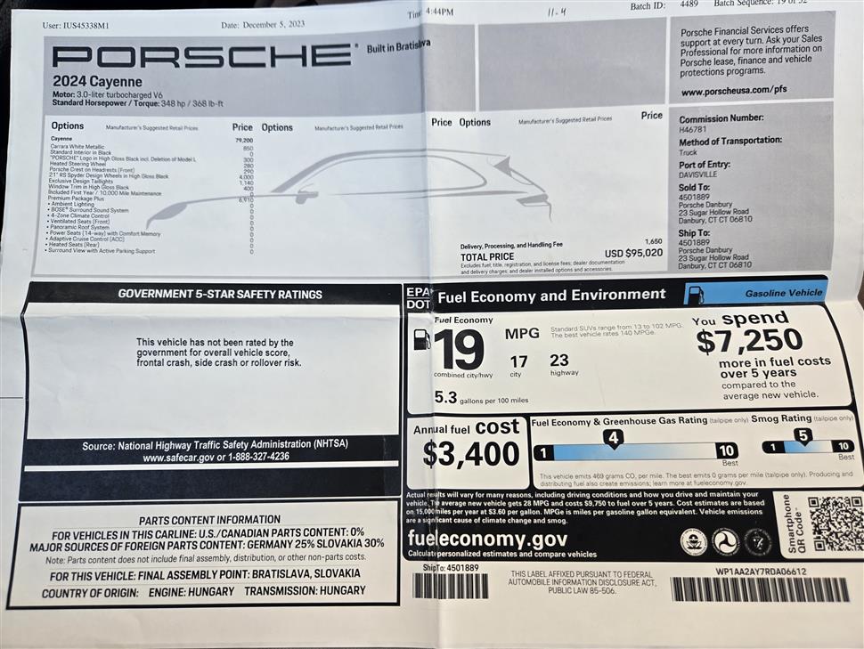 2024 Porsche Cayenne for sale in Palisades Park, New Jersey
