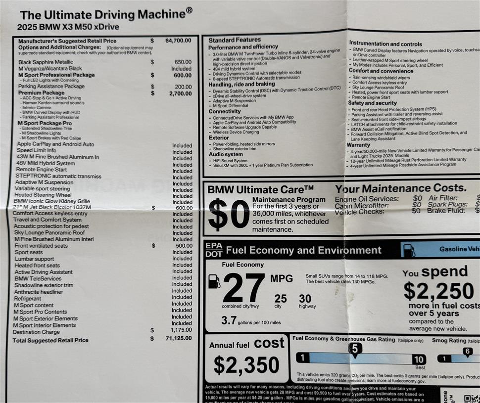 2025 BMW X3 for sale in Huntington, New York