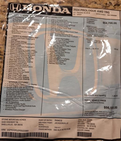 2024 Honda Prologue for sale in Suwanee, Georgia