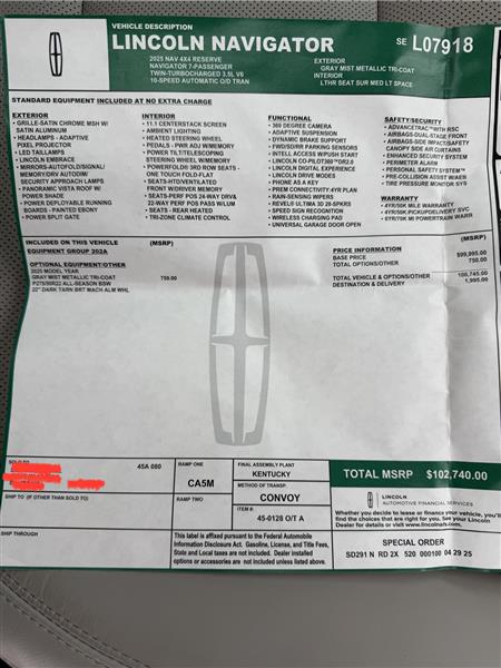 2025 Lincoln Navigator for sale in Juno Beach, Florida
