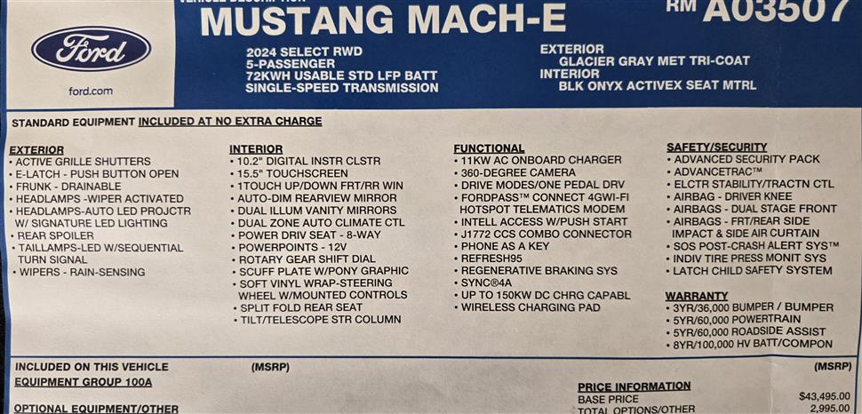2024 Ford Mustang Mach-E for sale in Kirkland, Washington