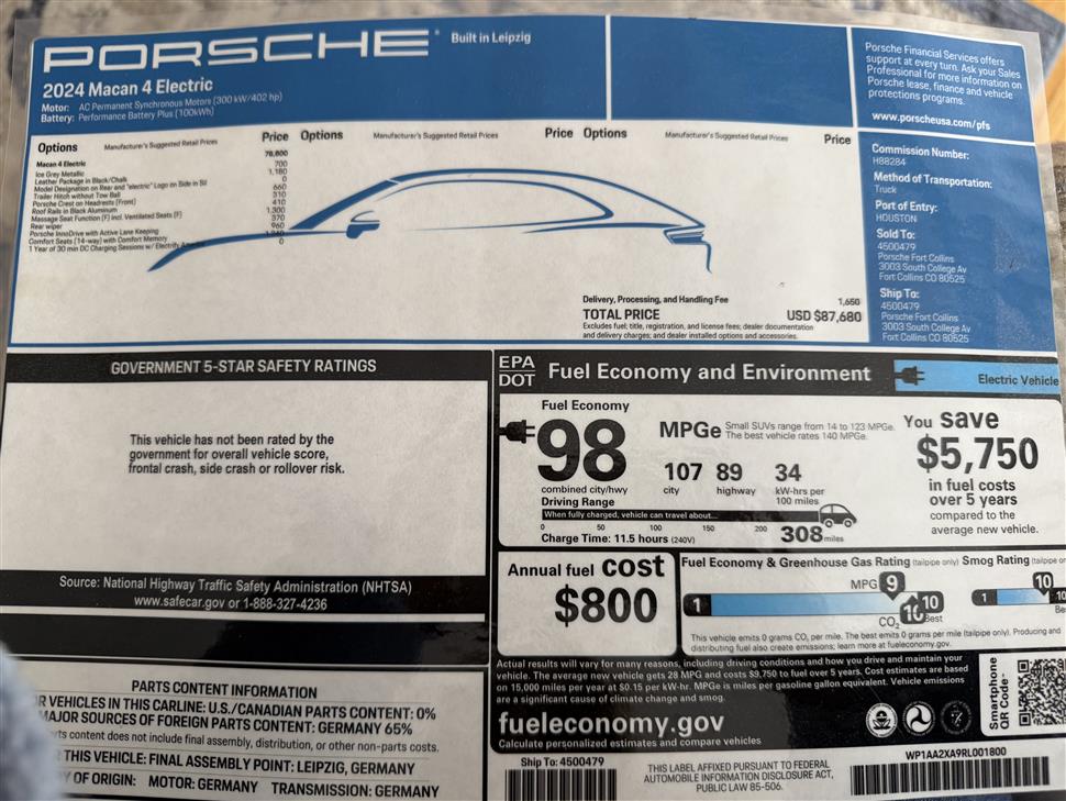 2024 Porsche Macan EV for sale in Norwalk, Connecticut