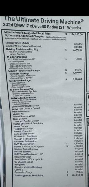 2024 BMW i7 for sale in Fresno, California