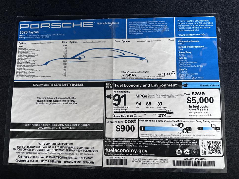 2025 Porsche Taycan for sale in Antioch, California