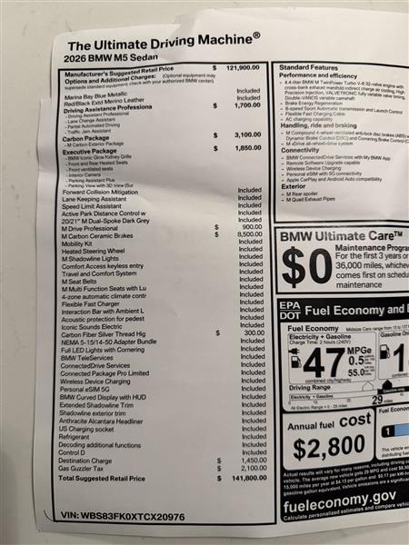 2026 BMW M5 for sale in Baldwin, New York