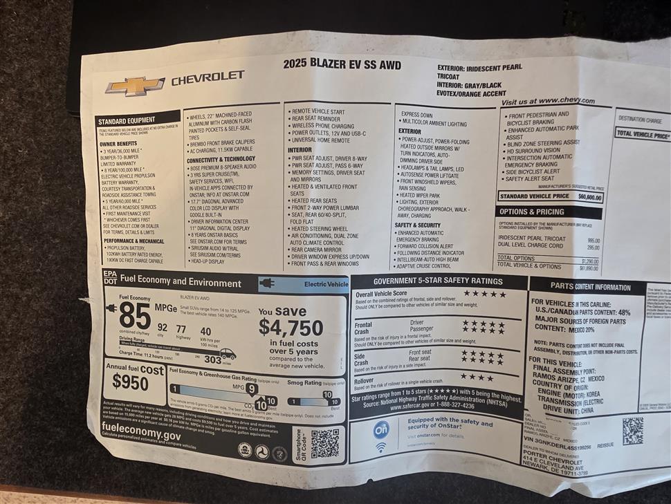 2025 Chevrolet Blazer EV for sale in Ellendale, Delaware