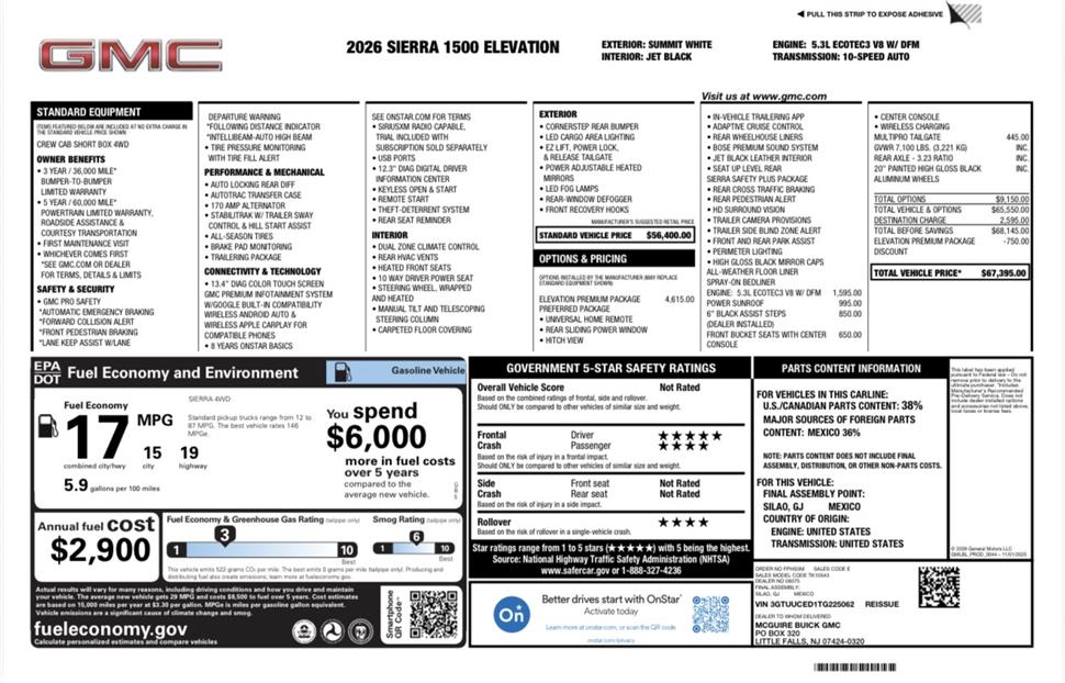 2026 GMC Sierra 1500 for sale in Wayne, New Jersey