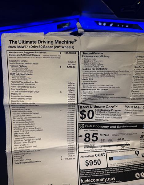 2025 BMW i7 for sale in Tampa, Florida