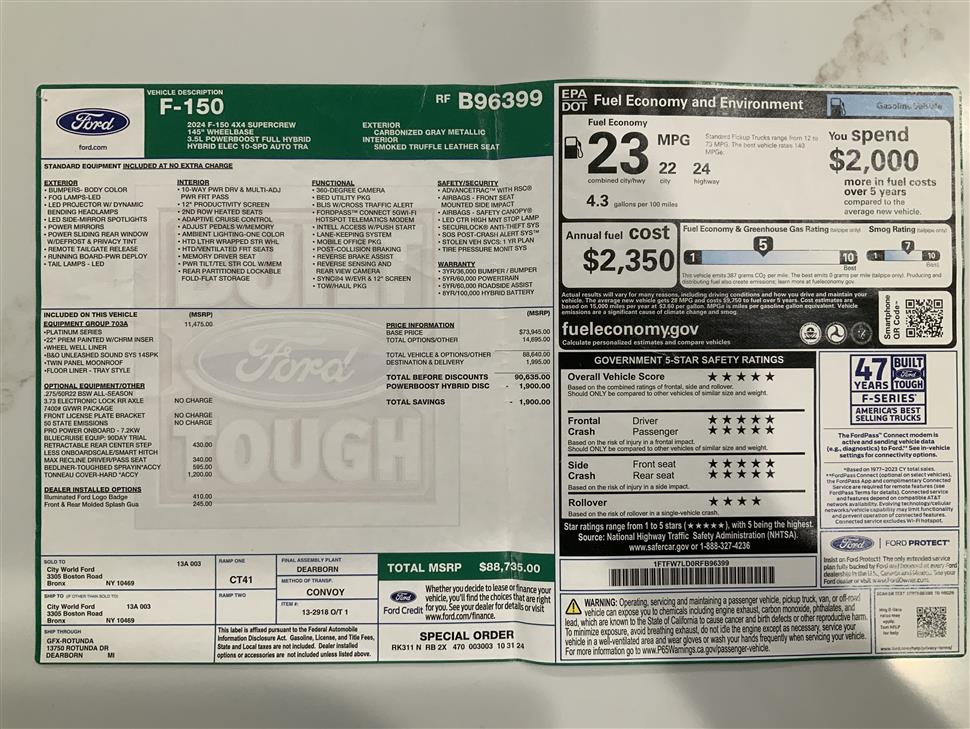 2024 Ford F-150 for sale in Lincroft, New Jersey