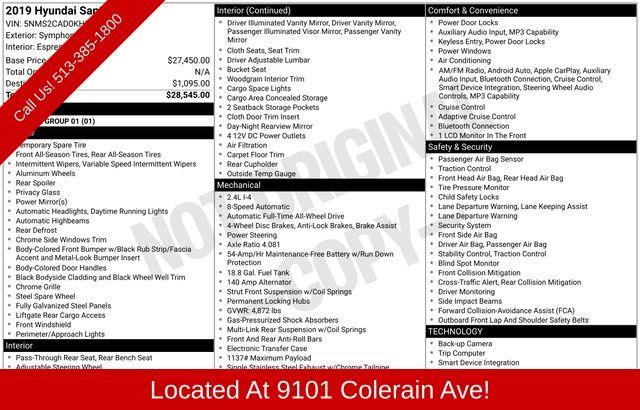 2019 Hyundai Santa Fe for sale in Cincinnati, Ohio