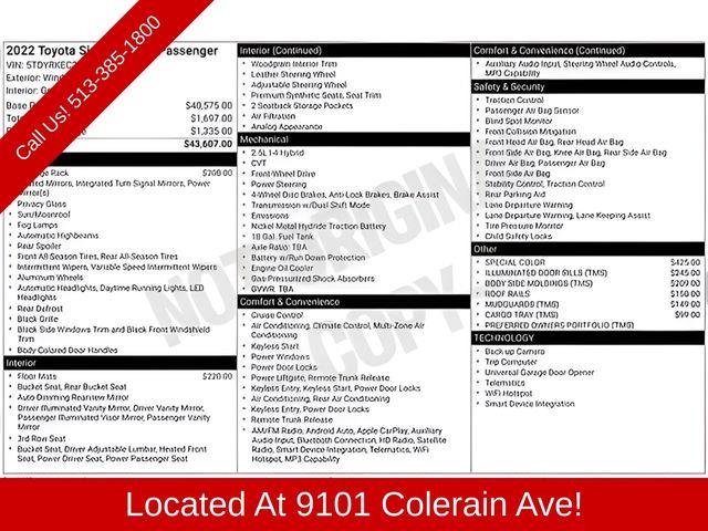 2022 Toyota Sienna for sale in Cincinnati, Ohio