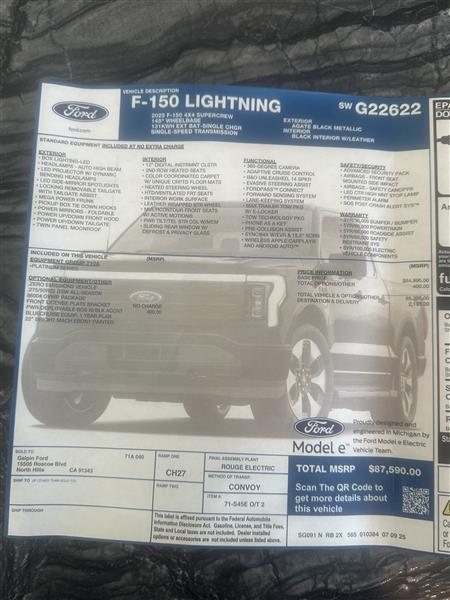 2025 Ford F-150 Lightning for sale in Los Angeles, California