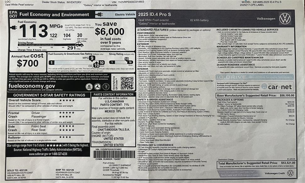 2025 Volkswagen ID.4 for sale in La Mesa, California