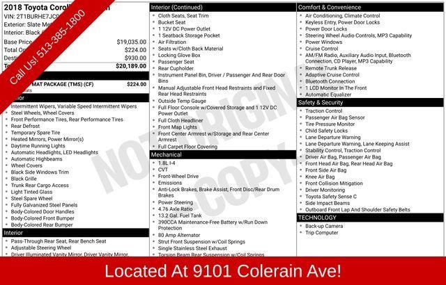 2018 Toyota Corolla for sale in Cincinnati, Ohio