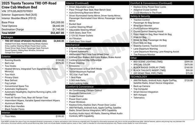 2025 Toyota Tacoma for sale in Cincinnati, Ohio
