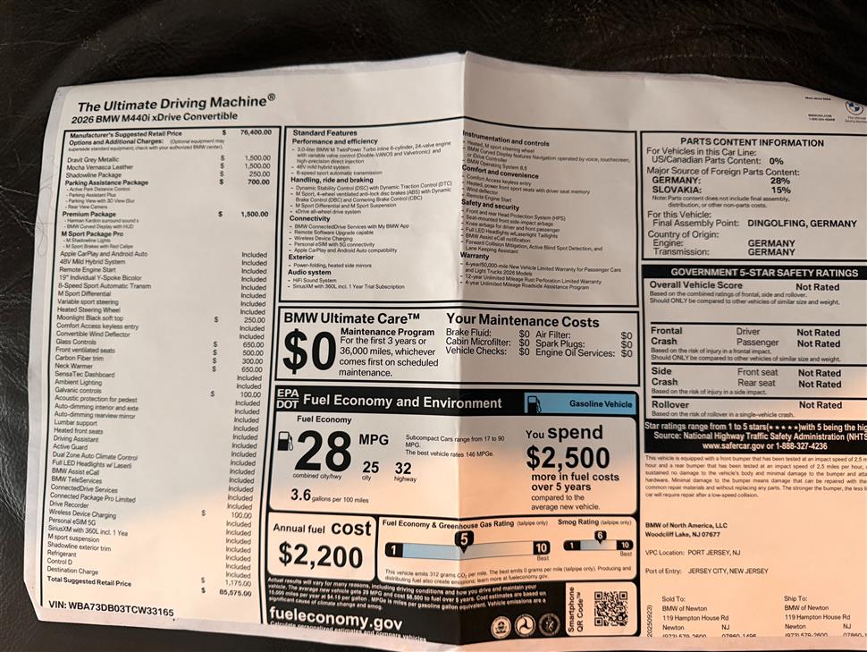 2026 BMW 4 Series for sale in Columbia, New Jersey